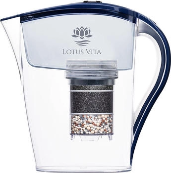 Lotus Wasserfilter Kanne Family 1,8L - Blau - Natura Plus
