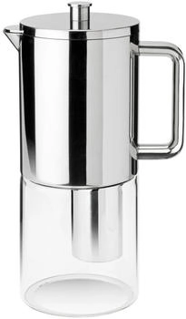 Stelton Brus Wasserfilterkanne 1600 ml Glas Silber