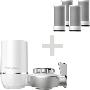 Waterdrop WD-FC-01 Wasserfilter Wasserhahn, Wasserhahnfilter mit Ultra Adsorptivem Material (4 Filter Enthalten)