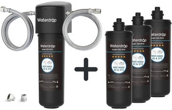 Waterdrop 10UA Untertisch Wasserfiltersystem mit 3 WD-RF10, NSF/ANSI 42, Direkter Verbinden mit Küchenhahn