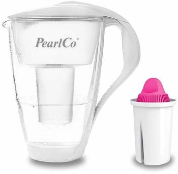 PearlCo Glas-Wasserfilter weiß inkl. 1 AquaMag Filterkartusche - 109-011