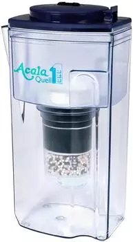 AcalaQuell ONE Kannen Wasserfilter in dunkelblau, inkl. 1x Filterkartusche und 1x Mikroschwamm