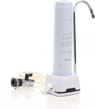 NATUREWATER NW-1-CTO 1 Stufen Counter Top Wasserfilter, 5 µ, Aktivkohle Block Filtereinsatz, Kartusche Filter, mit Universaladapter, Wasserhahn