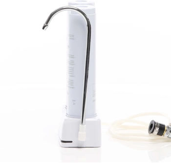 NATUREWATER NW-2-CTOUF 2 Stufen Counter Top Wasserfilter, 5 µ, Aktivkohle Block Filtereinsatz und Ultrafilter, mit Universaladapter, Wasserhahn