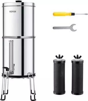 VEVOR Sistema di Filtraggio Acqua a Gravit&agrave; Filtro Acqua Membrana 7+8,5 L