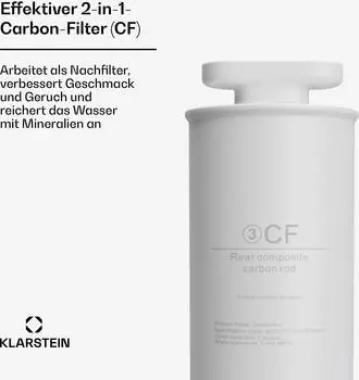 Klarstein 10045504 – Klarstein 10045504 – Aktivkohle-Filterung für geschmacklich verbessertes Trinkwasser