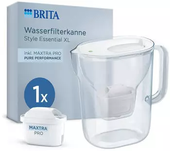BRITA Filterkanne Style Essential XL wei&szlig; 3,6L inkl. 1 MAXTRA PRO PureWasserfilter