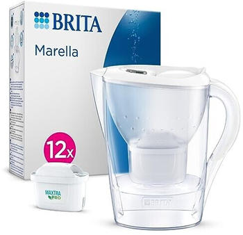 BRITA fill&enjoy Marella 2,4 l weiß + 12 Kartuschen MaxtraPro