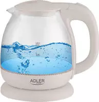 Adler AD 1283C Glaswasserkocher in Beige, 1 Liter, 1100 Watt, mit...