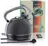 Arendo Wasserkocher mit Temperatureinstellung, 1,7 l, 2200 W schwarz 306104