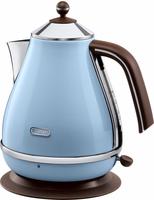 DeLonghi Icona Vintage KBOV2001.AZ Elektrischer Wasserkocher, 1,7 l - Hellblau...