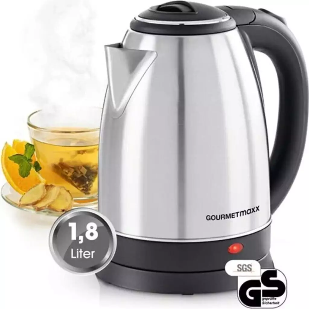 GOURMETmaxx Edelstahl-Wasserkocher 1,8l (13704) Design-Wasserkocher