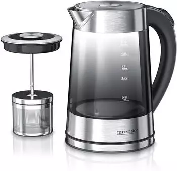 Arendo Wasserkocher mit Temperatureinstellung und Teesieb 1.7 l