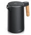 Arendo Wasserkocher mit Temperatureinstellung Edelstahl 45-100 Grad 1.5 Liter schwarz matt