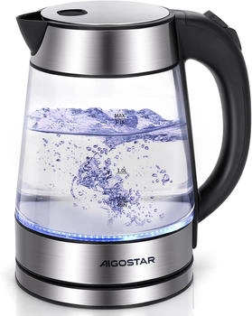 Aigostar Chubby Edelstahl Wasserkocher 1,7 l 2200 Watt