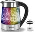 Ecosa Glas Wasserkocher Edelstahl 1,7 Liter 2200 Watt lcd-d