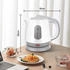 Aigostar Wasserkocher Klein 1 Liter, Weiß Grau