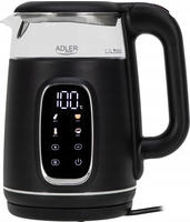 Adler AD 1305 Glas-Wasserkocher mit Temperaturregelung, LED-Anzeige, 1,7 L,...