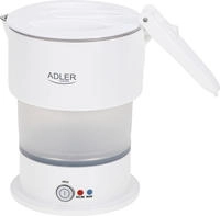Adler AD 1377 Reise Wasserkocher 0,6 L faltbares Silikongeh&auml;use Camping wei&szlig;...