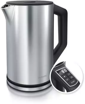 Arendo Wasserkocher, 1,5 l, 2200 W silber
