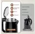 Aigostar Wasserkocher Edelstahl Doppelwand Elektrischer Wasserkocher mit Wasserstandsanzeige, 1.7 l, 2200,00 W, 4 Minuten Schnell auf 100°C, BPA Frei