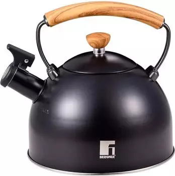 Bergner Wasserkocher BG-37312 2,3L Edelstahl Matt Schwarz