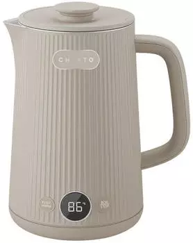 CHiATO eatPLAY Groove Elektrischer Wasserkocher 1,7 Heller Sand