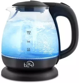 T24 Glas Wasserkocher mit LED 1L 2200W