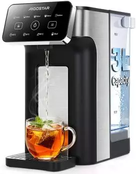 Aigostar Hei&szlig;wasserspender 3L Edelstahl, 2600W, 4 Temperaturstufen
