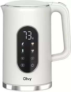 Olvy Wasserkocher Edelstahl Doppelwand 1,7L Temperatureinstellung (HHB8723D1)