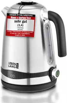 Lebenlang Premium Wasserkocher Edelstahl
