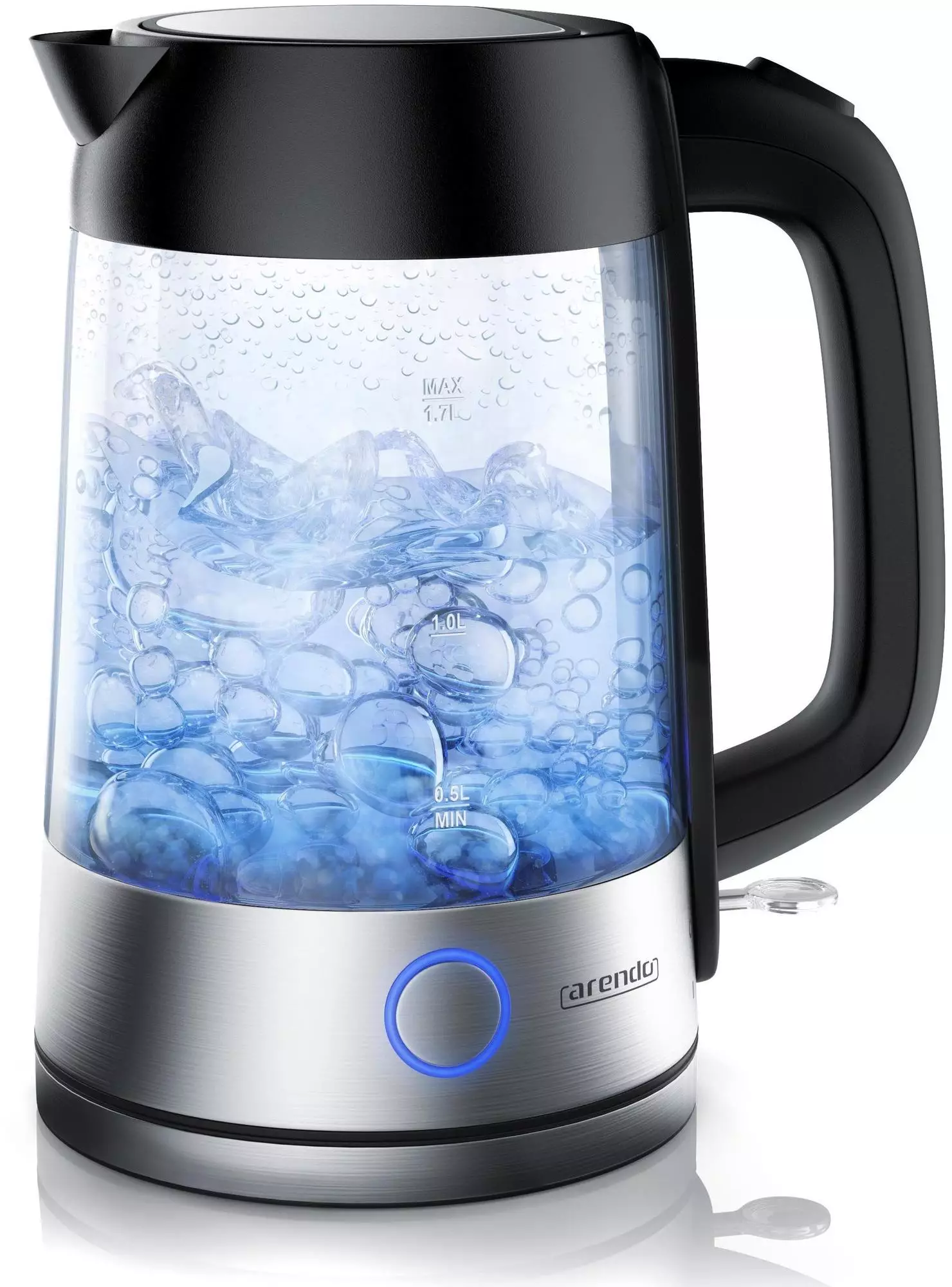 Arendo Primewater schwarz 67280018 1,7 Ltr. Test Glaswasserkocher