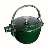 Staub 1650085 Teekanne/Wasserkessel, rund 16,5 cm, 1,15 L mit mattschwarzer Emai