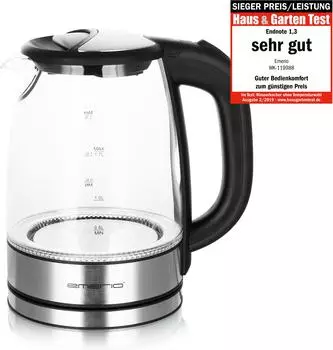 Emerio Wasserkocher WK-119988, 1,7 l, 2200 W – Emerio Wasserkocher WK-119988, 1,7 l, 2200 W – schnelles Aufheizen für den täglichen Bedarf