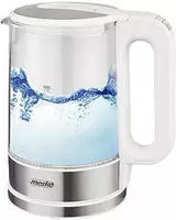 Mesko MS 1301W Glas Wasserkocher 1,7 L mit Temperaturwahl LED Wei&szlig;