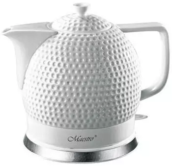 Maestro Keramik Wasserkocher 1.5L Kessel Kocher 1200 Watt weiß