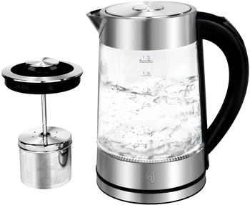 Impolio MARIS Glas Wasserkocher mit Temperatureinstellung , Teesieb und Aufsatz, Süd