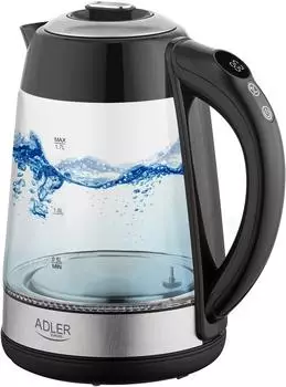 Jung Wasserkocher ADLER AD1285, Wasserkocher mit Temperatureinstellung 40-100&deg;C Digital, 1.7 l, 2200 W