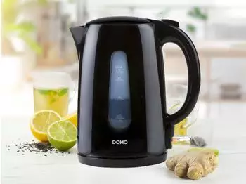 DOMO DO9194WK Schnurloser Wasserkocher, Kunststoffgeh&auml;use, 1,7 l F&uuml;llmenge, 2200 Watt, 360&deg; Sockel, Trockengehschutz, Kalkfilter, Abschaltautomatik