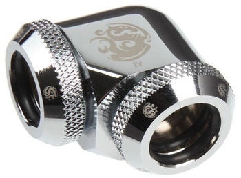 Bitspower Multi-Link Adapter 90 Grad 12mm AD auf 12mm AD Hardtube - silber glänzend