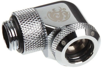 Bitspower Multi-Link Adapter Anschluss 90 Grad G1/4 Zoll AG auf 12mm AD Hardtube - drehbar silber