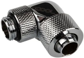 Alphacool Eiszapfen Anschluss 90 Grad G1/4 Zoll AG auf 13/10mm - drehbar chrome silber