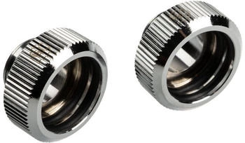 Bitspower Touchaqua Adapter Anschluss G1/4 Zoll AG auf 16mm AD Hardtube - 2er Pack silber
