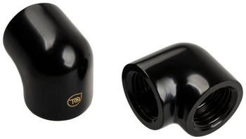 Bitspower Touchaqua Adapter 90 Grad G1/4 Zoll IG auf G1/4 Zoll IG - 2er Pack schwarz