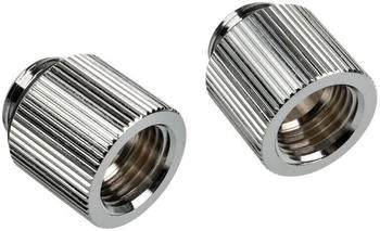 Bitspower Touchaqua Adapter gerade G1/4 Zoll AG auf G1/4 Zoll IG - 2er Pack 15mm silber