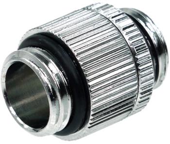 Alphacool HF Doppelnippel G1/4 AG auf G1/4 AG drehbar Chrome Anschluss Silber