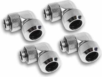 Alphacool Eiszapfen 13mm HardTube Anschraubt??lle 90?? drehbar G1/4 f??r Plexi- Messingrohre - 4pcs Anschluss