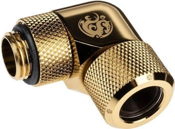 Bitspower Advanced Multi-Link Adapter Anschluss 90 Grad G1/4 Zoll AG auf 12mm AD Hardtube - drehbar Komponenten Zubehör Gold
