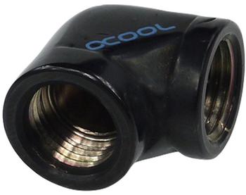 Alphacool HF L-Verbinder G1/4 IG auf G1/4 IG Deep Black Komponenten Zubeh&ouml;r Schwarz