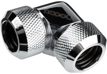Alphacool Eiszapfen 13mm Hardtube Anschraubt&uuml;lle 90 Grad L-Verbinder Acryl- Messingrohre - chrome
